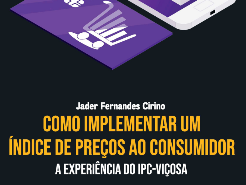 Card de fundo preto com desenho de carro de compras e celular em roxo e branco na parte de cima. 