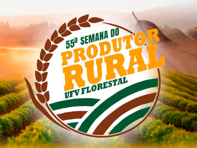 Logo do evento: círculo formado por um ramo de trigo marrom com linhas curvas verdes e marrons simulando morros. 
