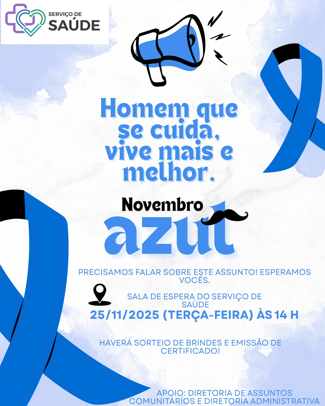 Texto em azul sobre fundo mesclado de azul e branco: 